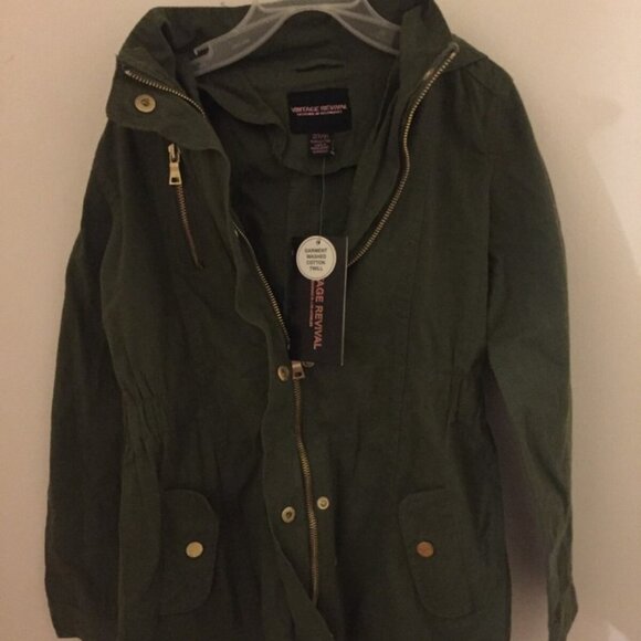 NEW Vintage Revival Small Boys 7/8 Green Hoodie Jacket - Picture 1 of 6